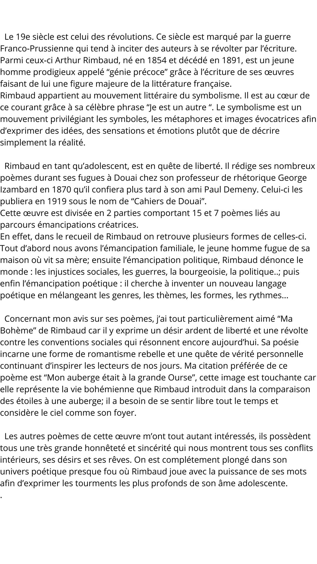 Le 19e siècle est celui des révolutions. Ce siècle est marqué par la guerre
Franco-Prussienne qui tend à inciter des auteurs à se révolter p