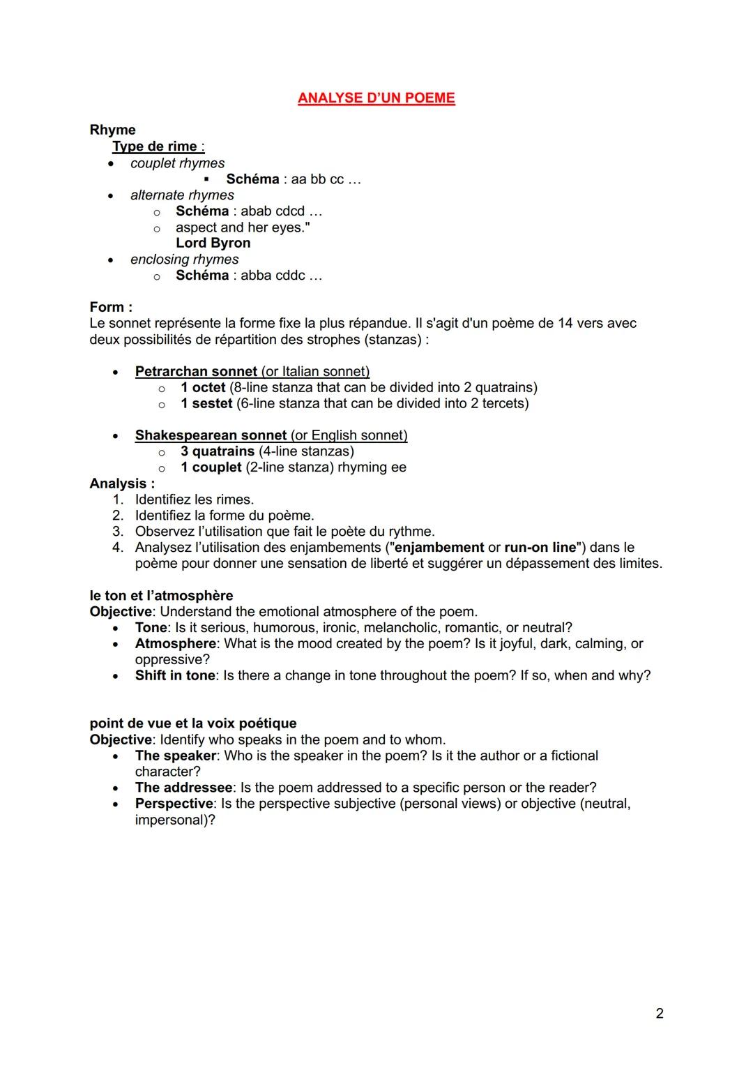 LLCE KIT POUR AVOIR 20/20 SOMMAIRE
* Analyse d'un poème...p.3
* Analyse d'un document iconographique...p.4-5
* Analyse d'un extrait littera