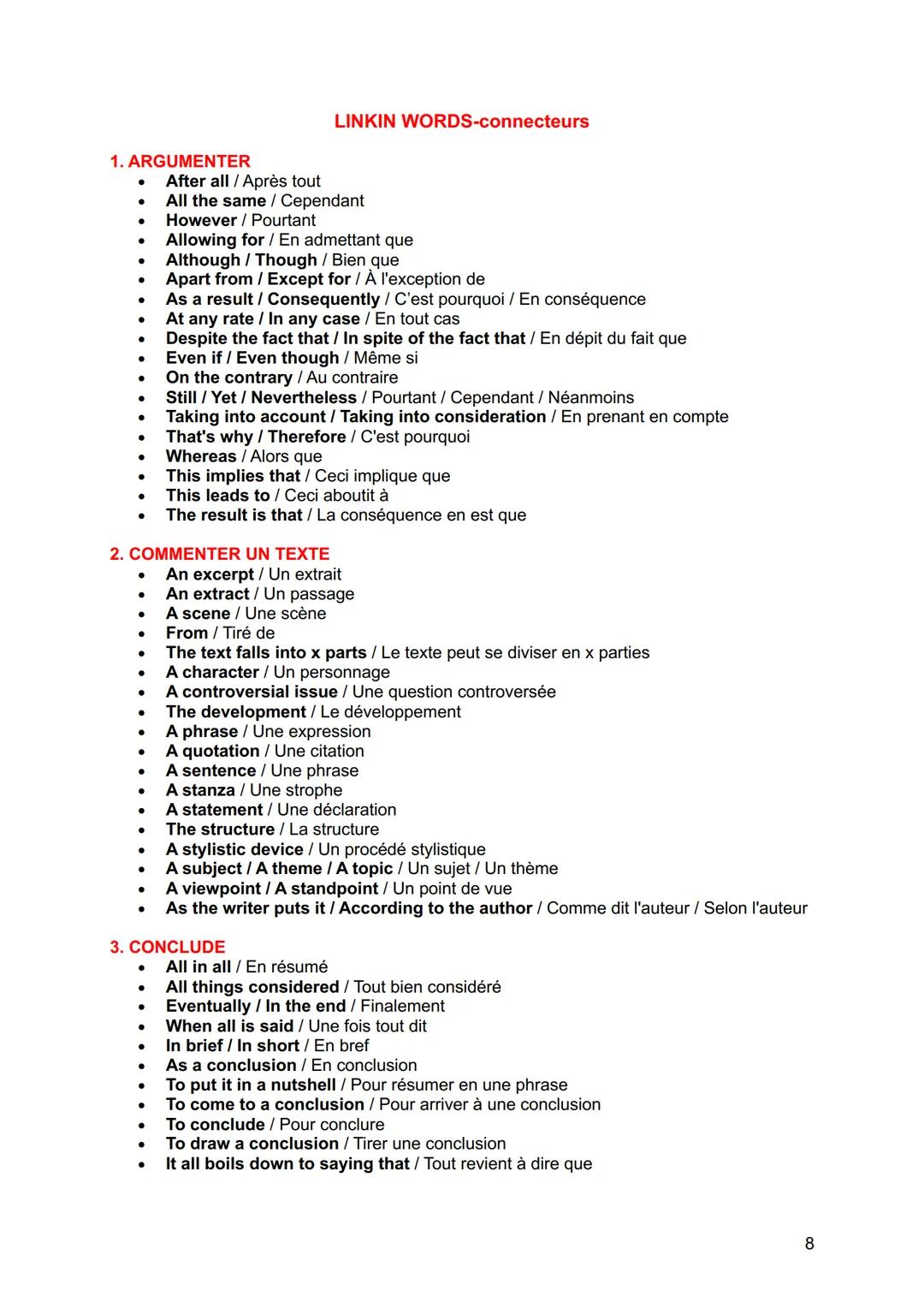 LLCE KIT POUR AVOIR 20/20 SOMMAIRE
* Analyse d'un poème...p.3
* Analyse d'un document iconographique...p.4-5
* Analyse d'un extrait littera