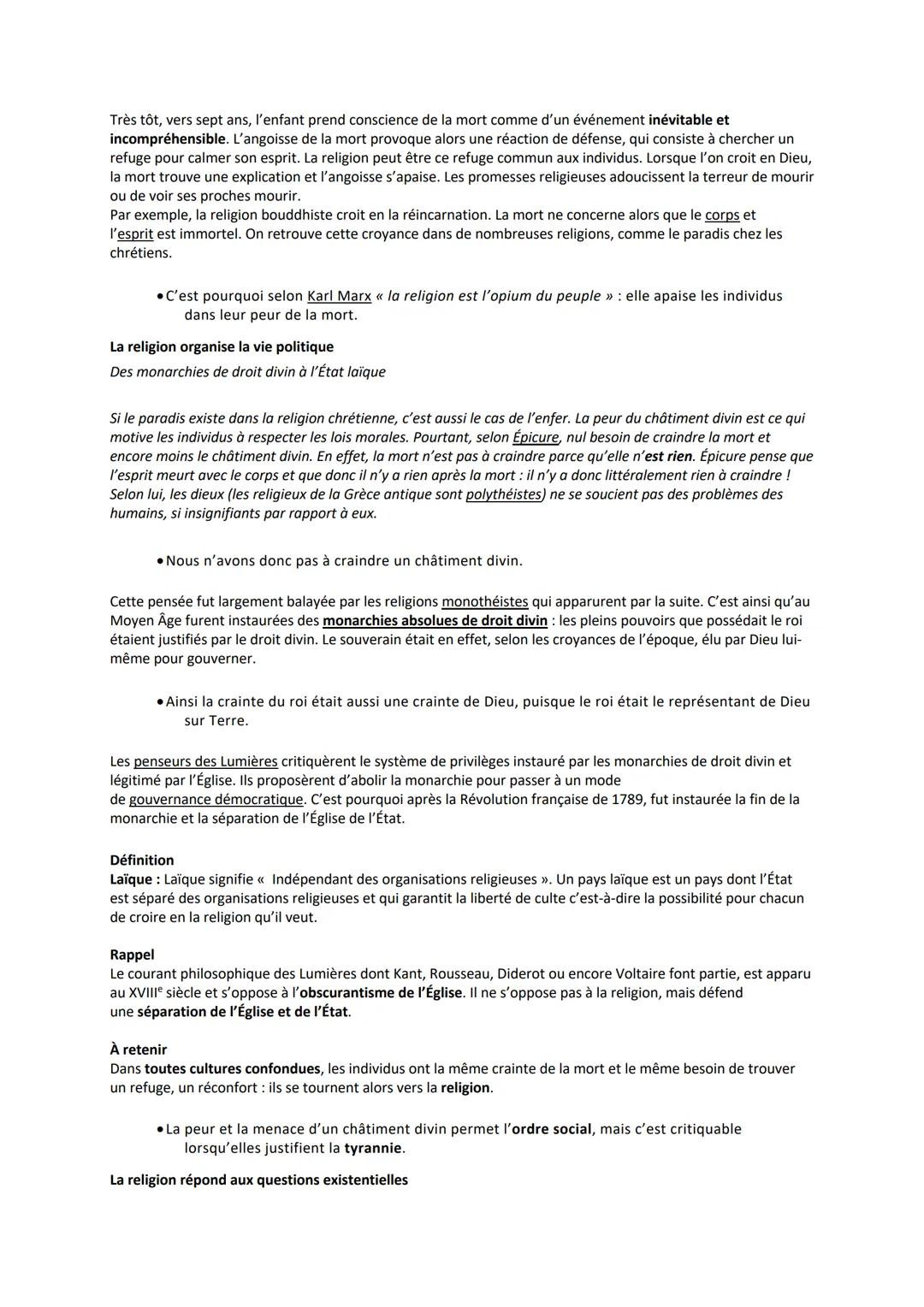 ## LA RELIGION
### Introduction:
Le mot religion vient du latin *religare*, qui signifie << relier >>. La philosophie comprend et analyse