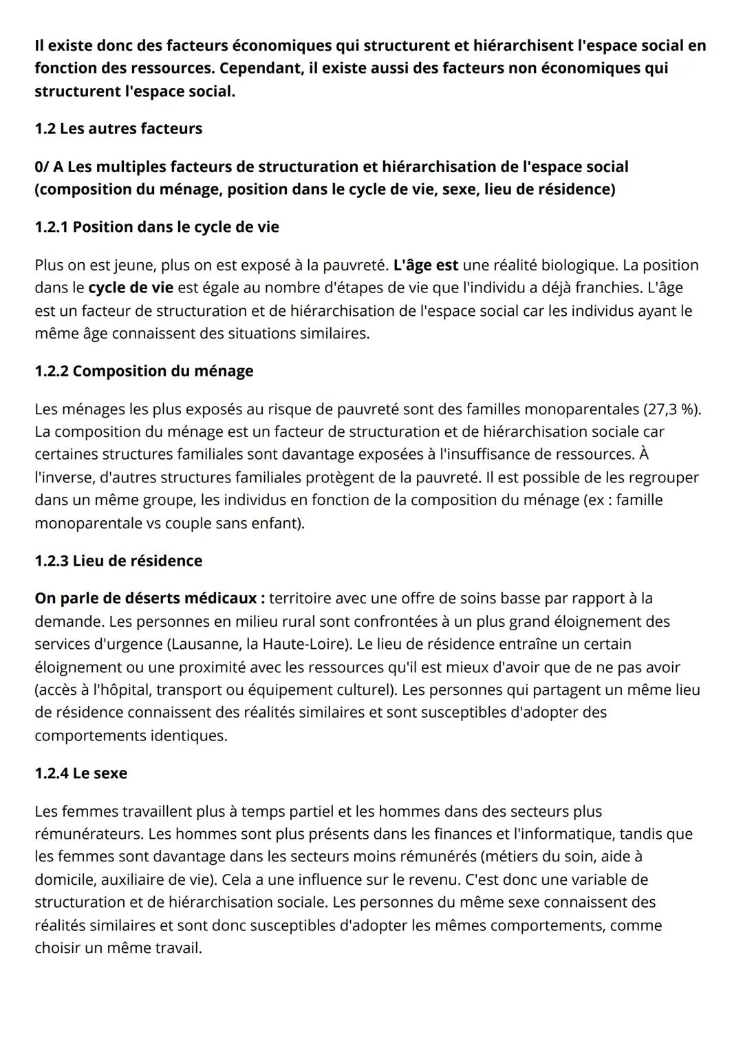 Chapitre 2: Comment est
structurée la société française
actuelle
1. Les multiples facteurs de hiérarchisation
1.1 Les facteurs économiques
1