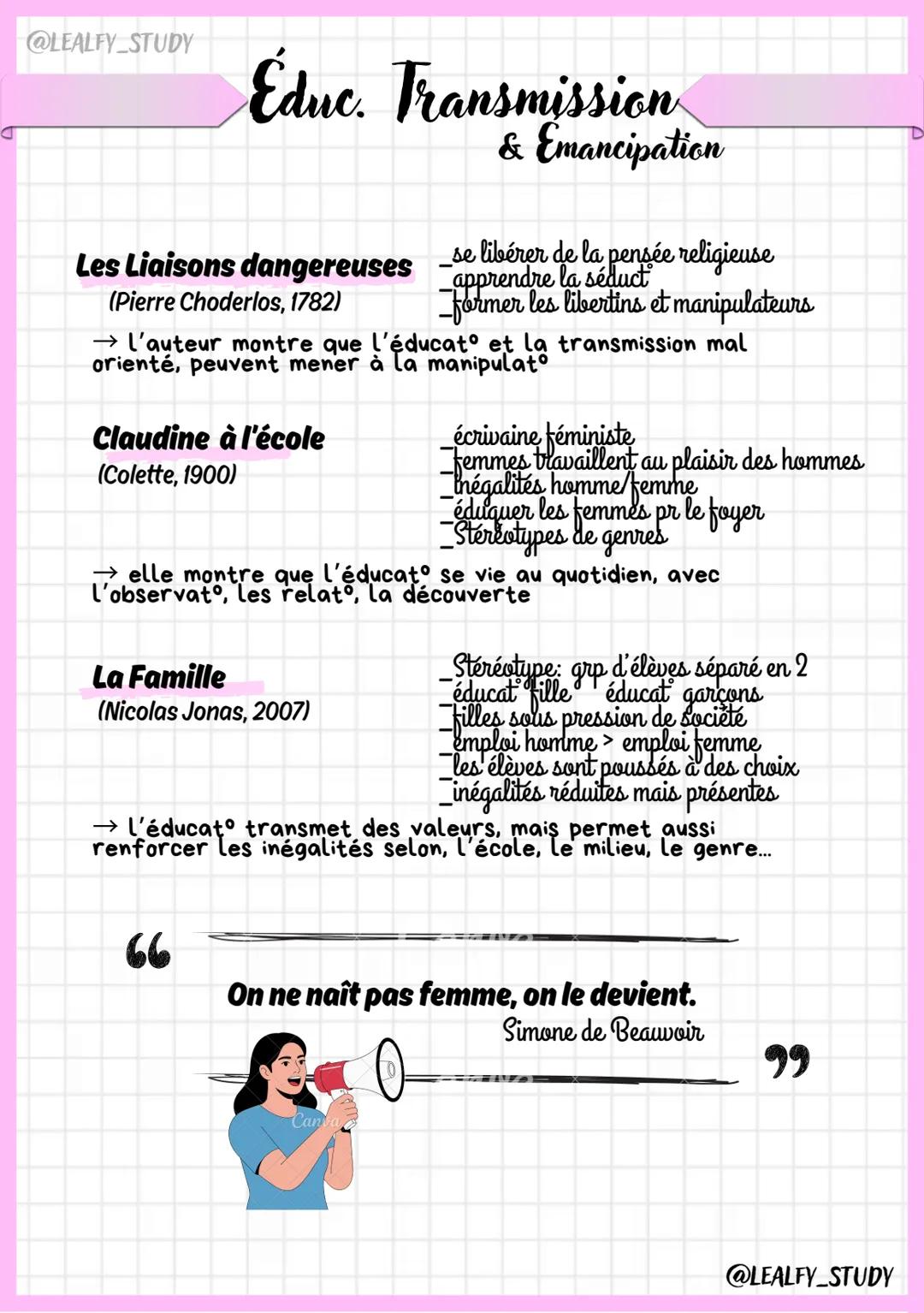 @LEALFY_STUDY
# Educ. Transmission
## LA RECHERCHE DE SOI
& Emancipation
Qui sommes-nous vrment? → On ne naît pas soi, on le devient
Connais