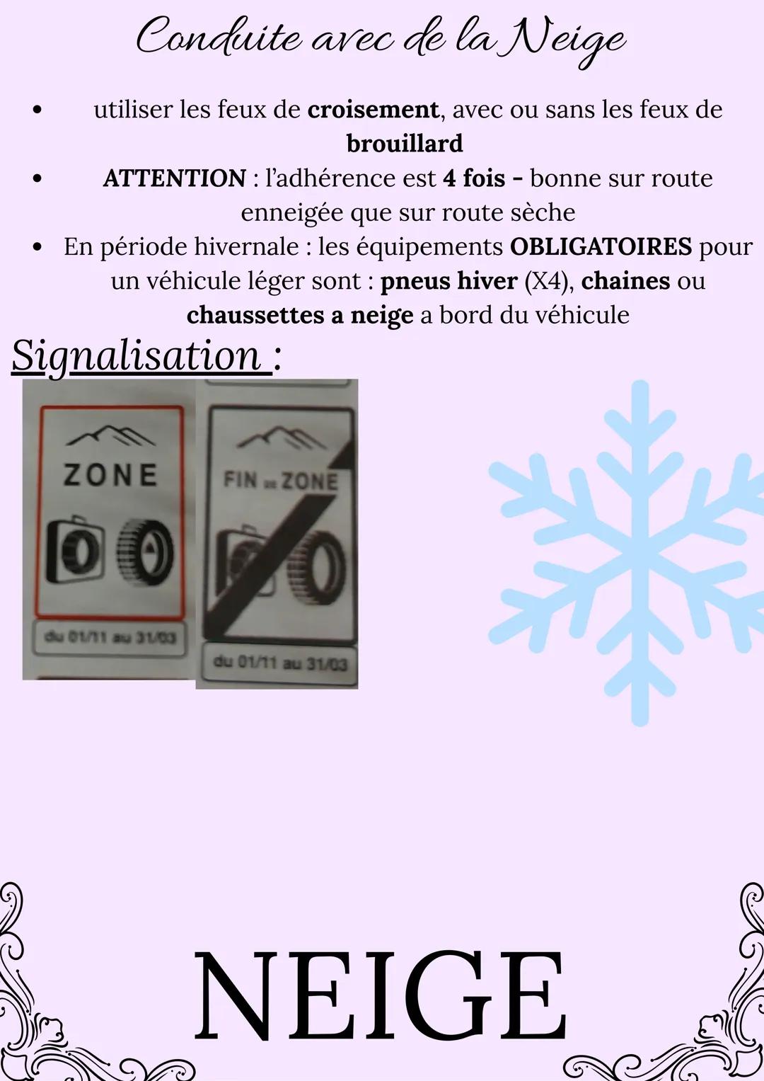 Fiche De Conduite
La Route (R)
Conduite dans des conditions difficiles
- nuit
- pluie
- brouillard
- neige
- verglas
- vent
- soleil # 2