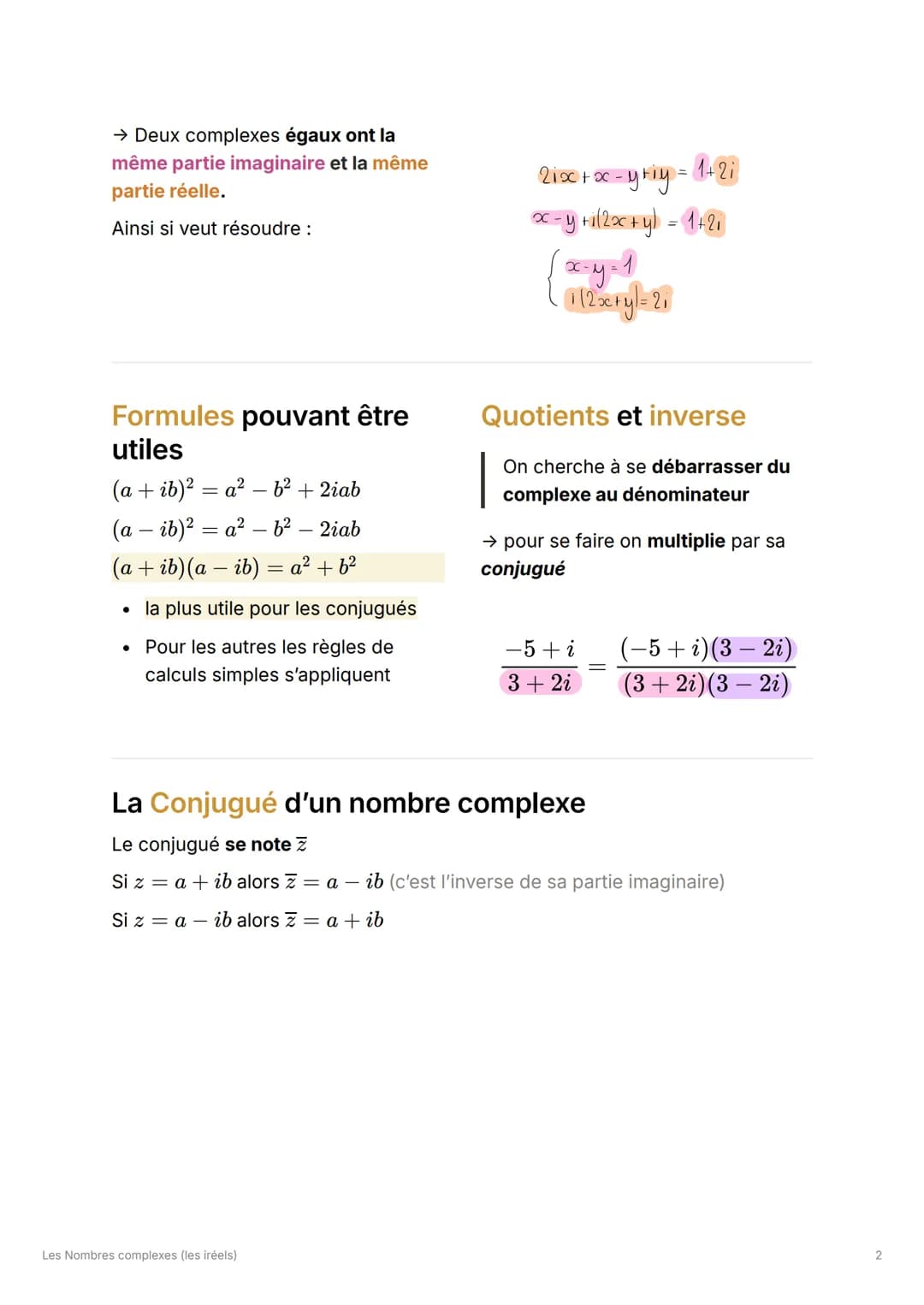 # Les Nombres complexes (les
iréels)
Sélectionner Maths Expert
* État
Terminé
Qu'est ce qu'un nombre complexe ?
Les nombre complexe sont