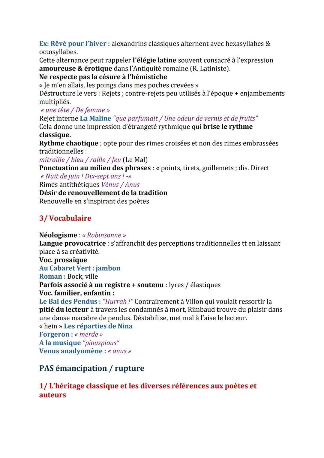 Dissertation Rimbaud
I. La liberté physique
1/ Tenue débraillé
Liberté vestimentaire
Revendique ses hauts débraillés -> refus du confort b