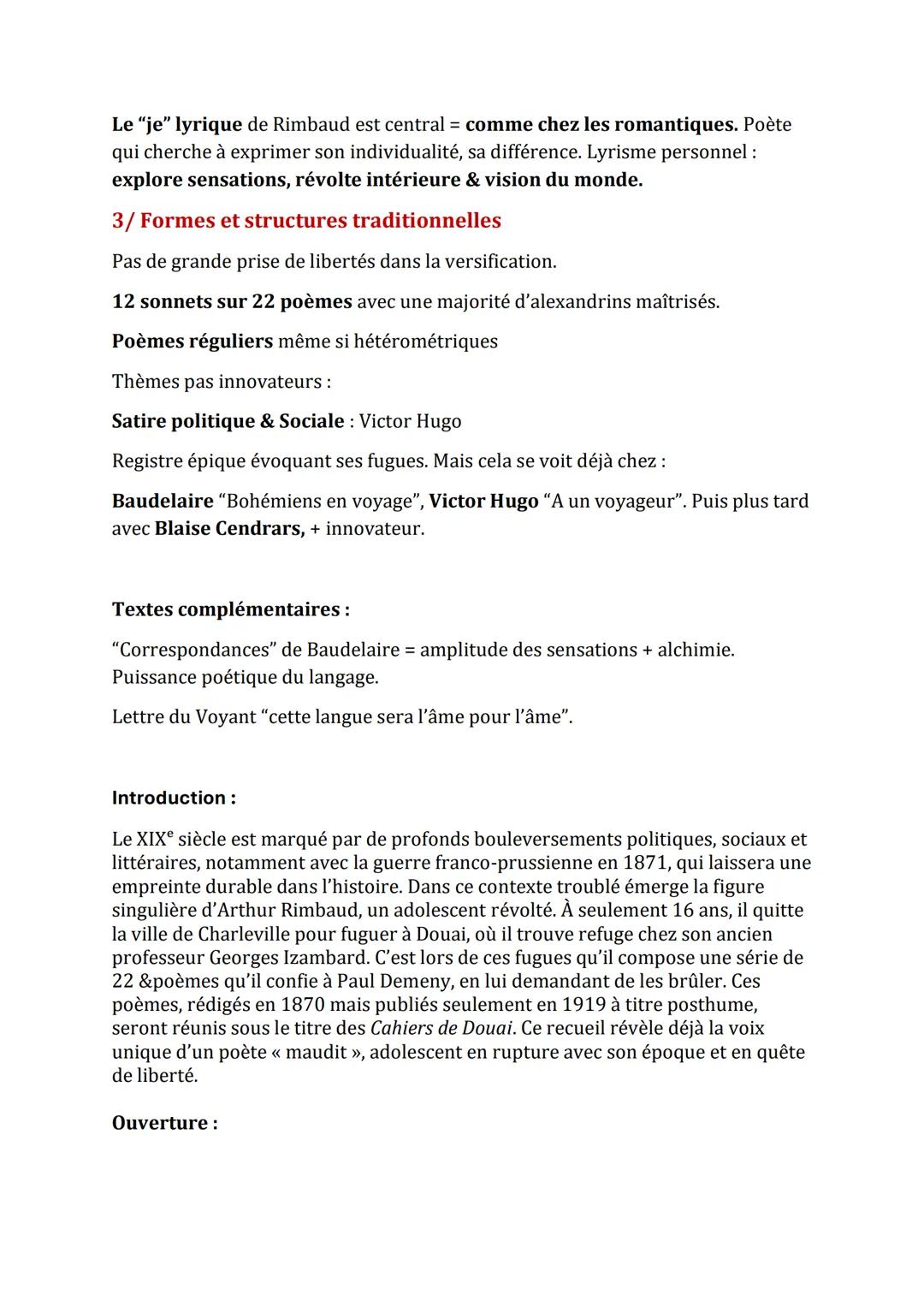 Dissertation Rimbaud
I. La liberté physique
1/ Tenue débraillé
Liberté vestimentaire
Revendique ses hauts débraillés -> refus du confort b