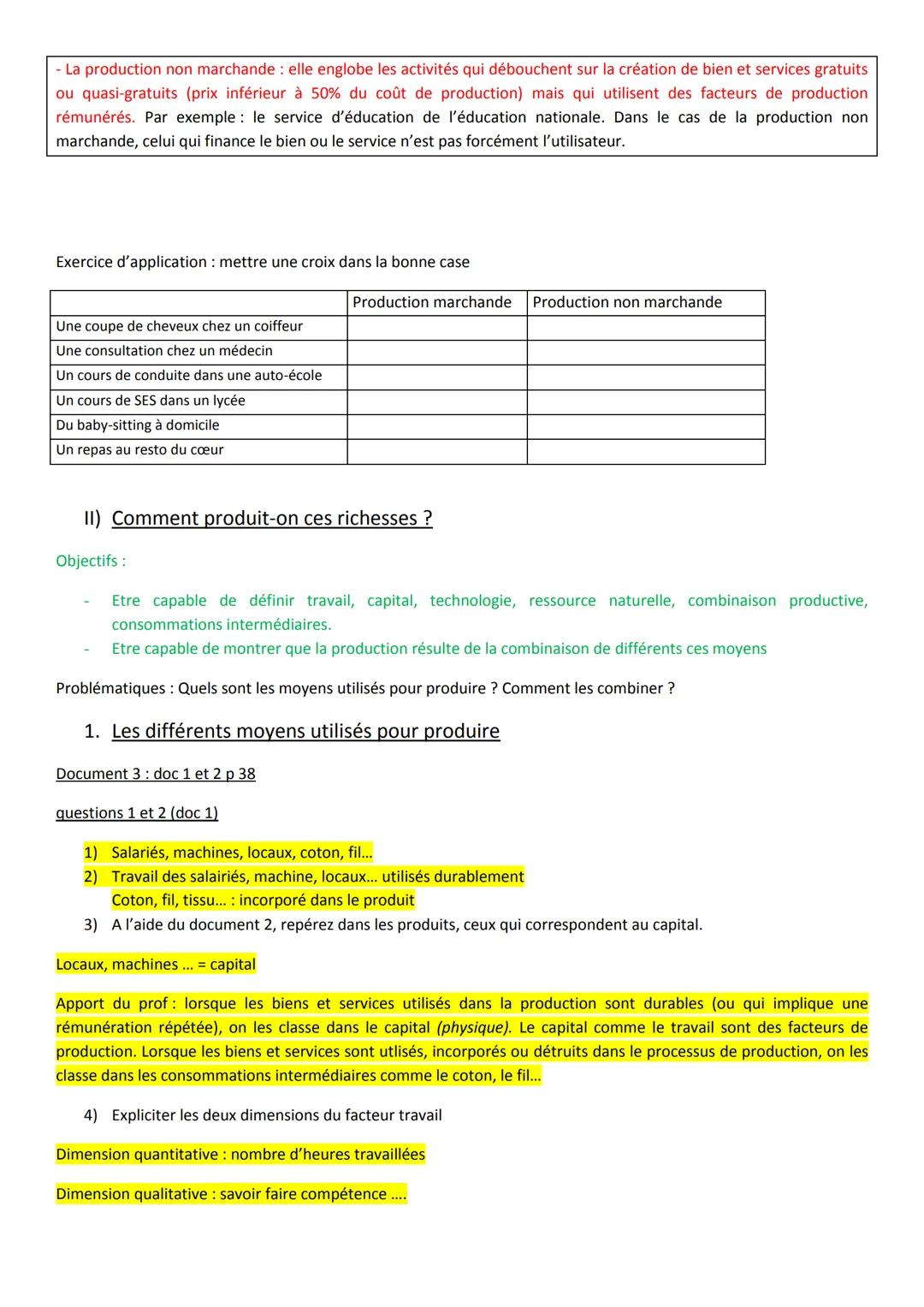 # Chapitre I: Comment crée-t-on des richesses et comment les mesure-t-on ?
Remarques préliminaires:
- En italique, ce sont les notions, in