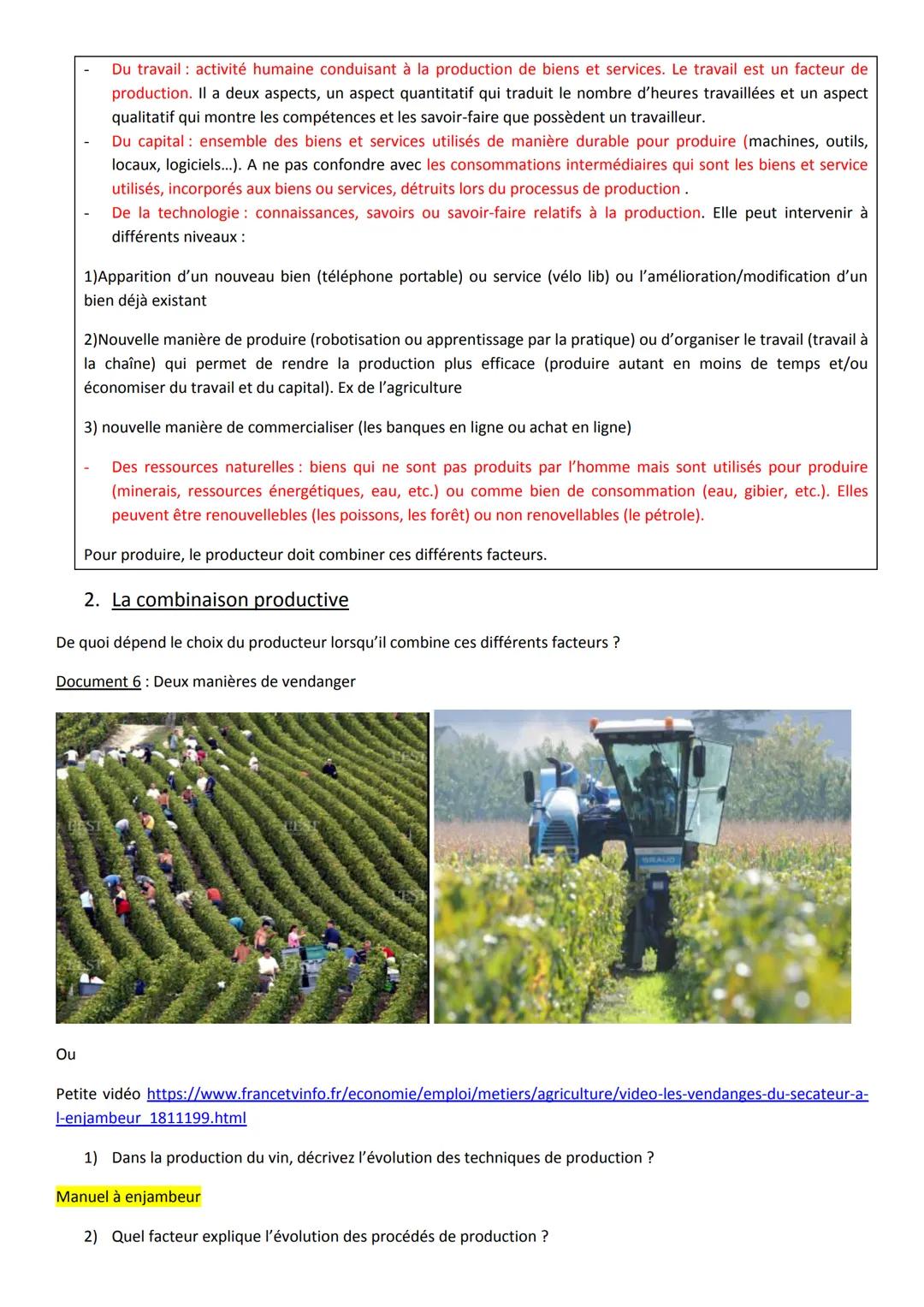# Chapitre I: Comment crée-t-on des richesses et comment les mesure-t-on ?
Remarques préliminaires:
- En italique, ce sont les notions, in