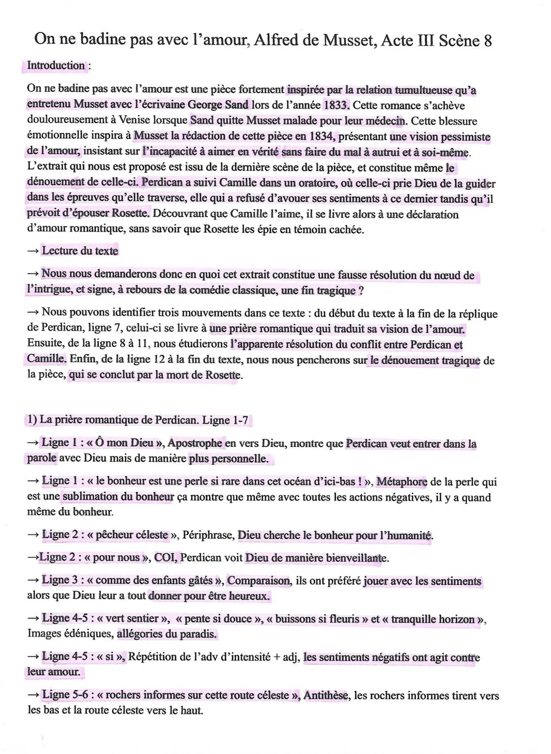 # On ne badine pas avec l'amour, Alfred de Musset, Acte III Scène 8
Introduction:
On ne badine pas avec l'amour est une pièce fortement in
