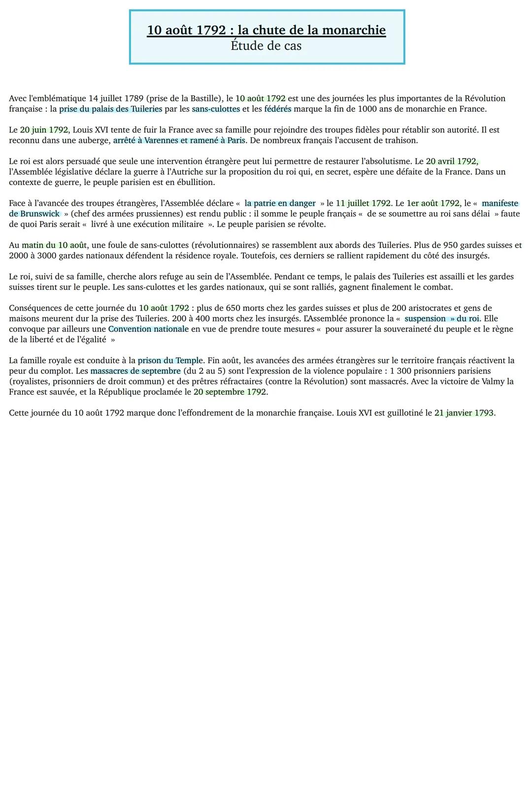# L 'Europe bouleversée par la révolution française
1789-1815
La Révolution française de 1789 provoque la chute de la monarchie, met fin à