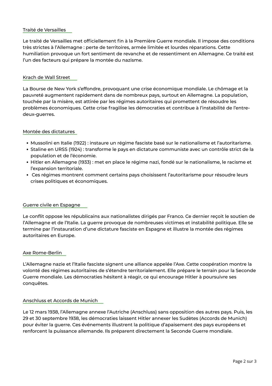 # Histoire - 2
L'entre deux guerres
| Les démocraties | Les dictatures fascistes | La dictature communiste |
|---|---|---|
| - France
- Ro
