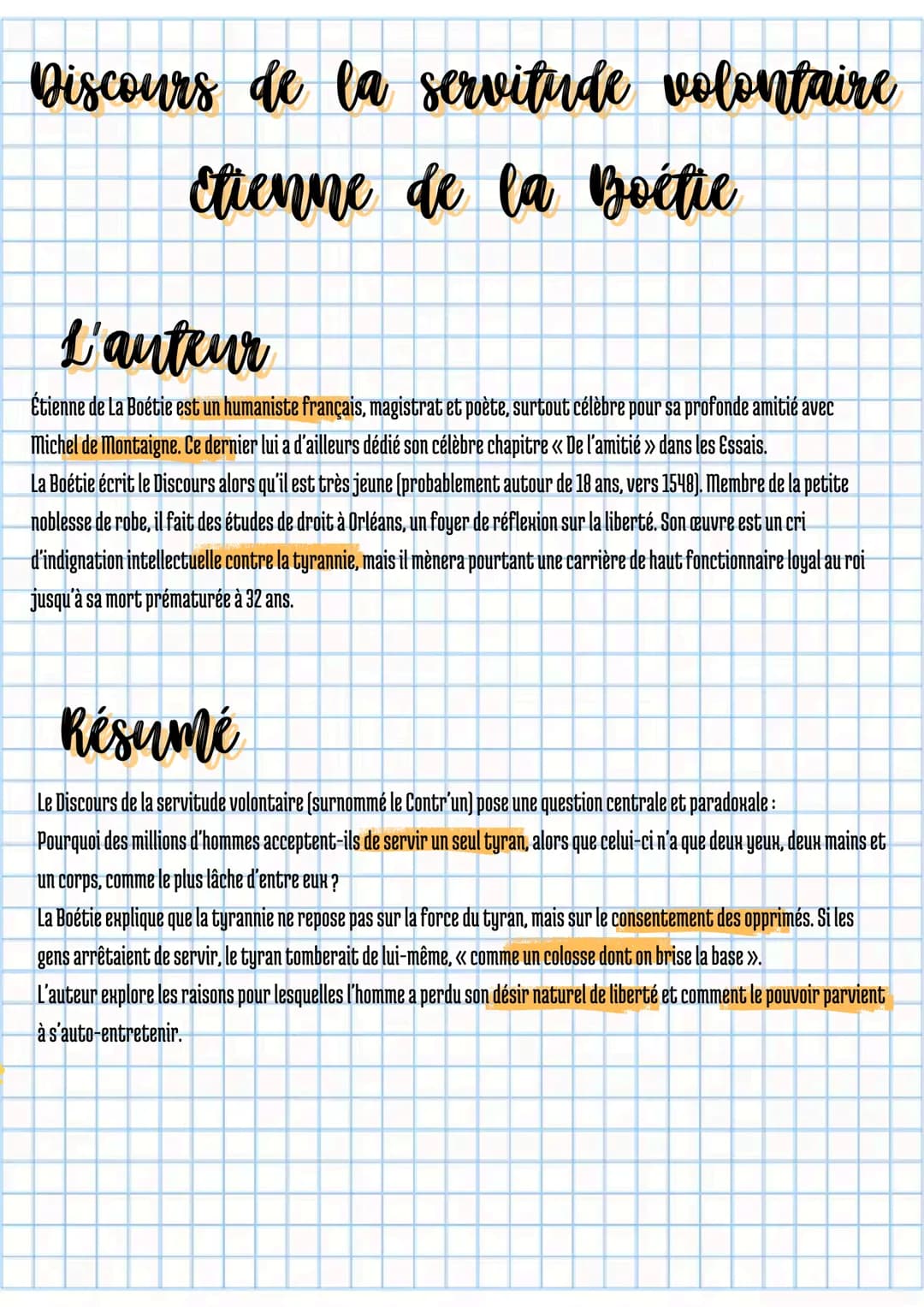 # Discours de la servitude volontaire
# Etienne de la Boétie
## L'auteur
Étienne de La Boétie est un humaniste français, magistrat et poè