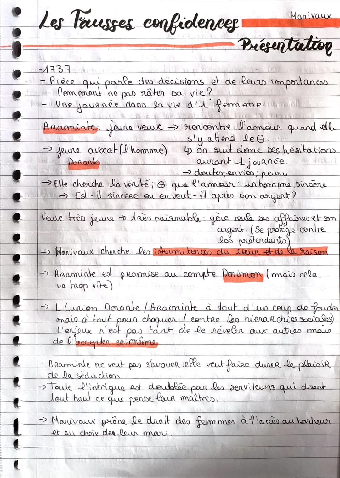 # Les Fausses confidences
## Marivaux
### Présentation
- 1737
- Pièce qui parle des décisions et de leurs importances.
- Comment ne pas r