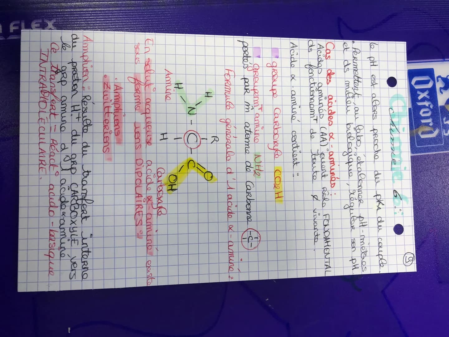 2
# Exemple
Acide $\alpha$-amine $\rightarrow$ amphion
$H_2N-CHR-COOH \rightarrow H_3N^+-CHR-CO_2^-$
Amphion = Ampholyte, où l'eau!
(peut êt