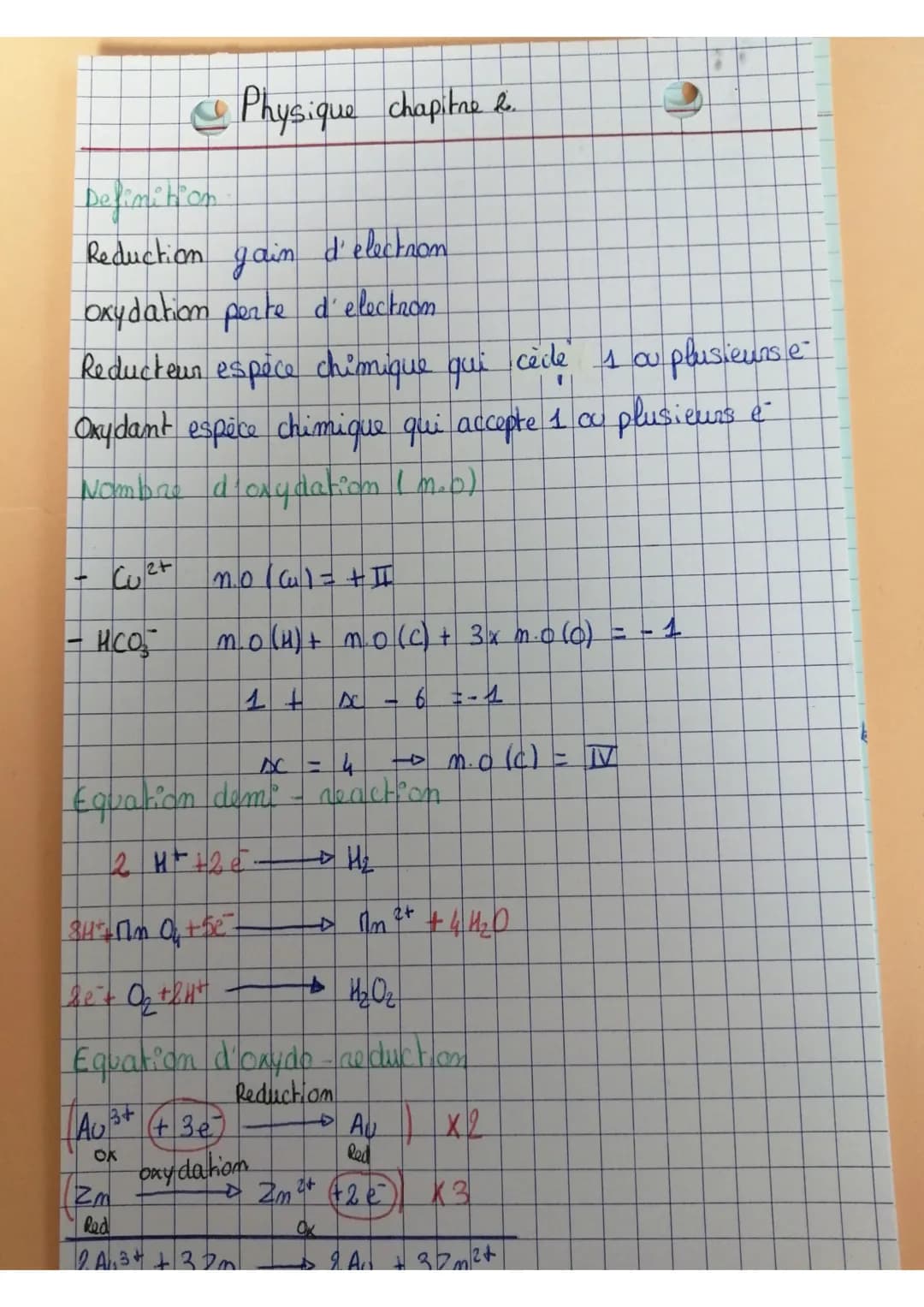 echelle de potentielle.
Pouvoir oxydant croissant
$Au^{3+}$
$Au$
$Zn^{2+}$
$Zn$
Règle du gamma
Pouvoir Reducteur croissant
C'est toujours l'