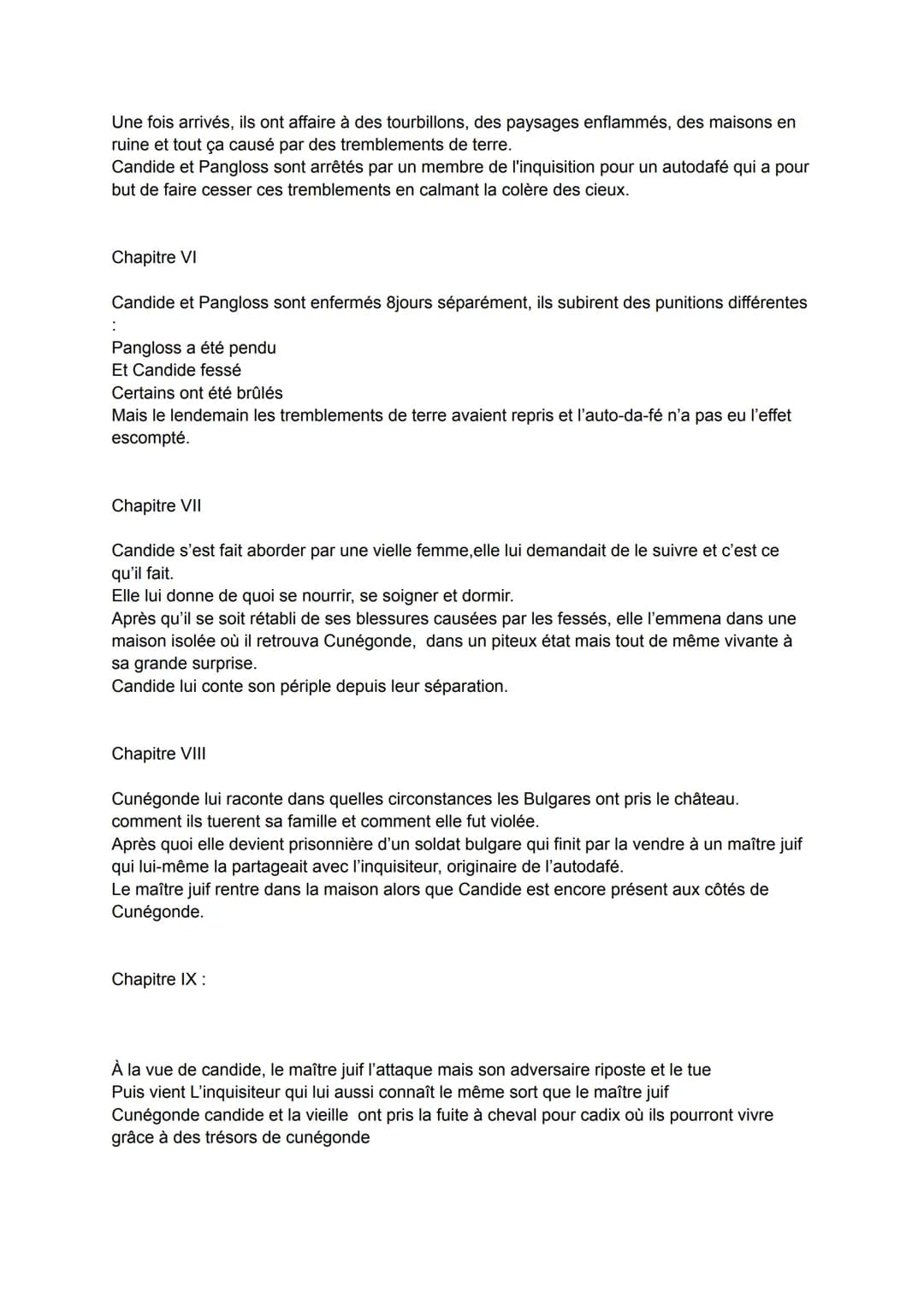 quelle est l'importance de chaque épisode pour Candide. Vous vous demanderez également
quelles sont les dénonciations mises en place par Vol