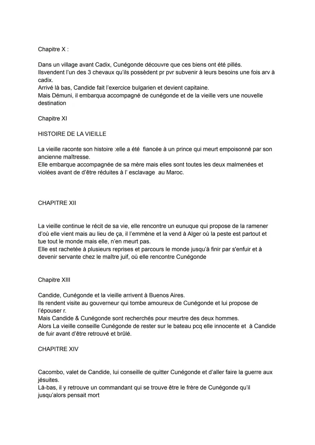 quelle est l'importance de chaque épisode pour Candide. Vous vous demanderez également
quelles sont les dénonciations mises en place par Vol