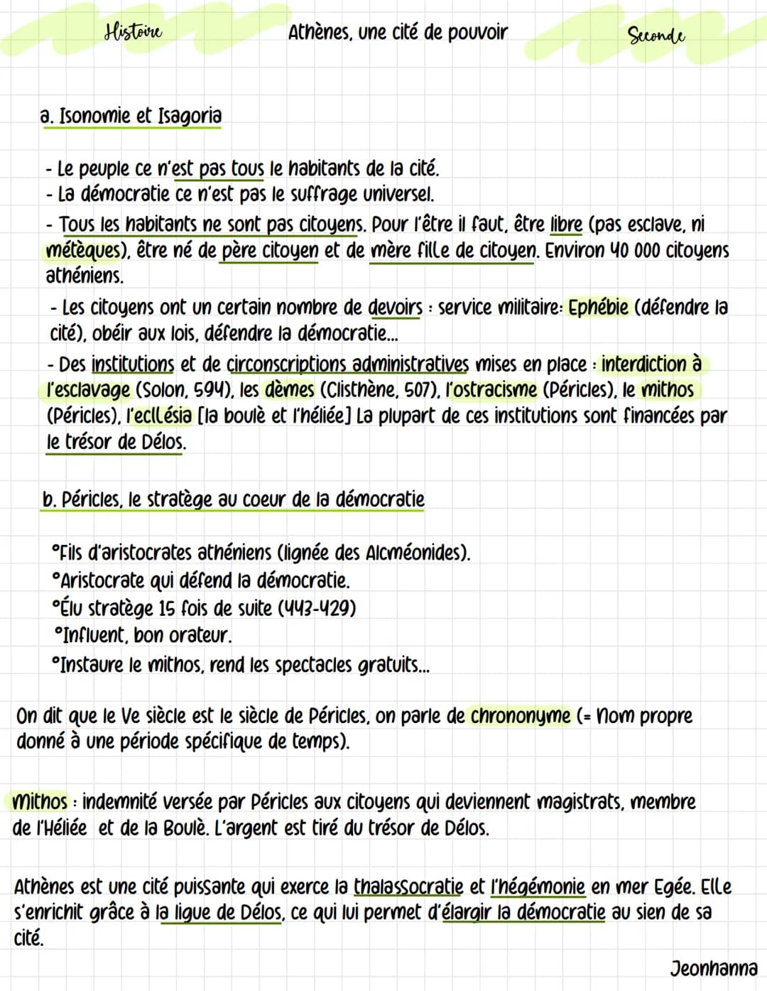 <h2>La citoyenneté à Athènes au 5ème siècle avant J-C</h2>
<p>À Athènes, la démocratie n'inclut pas l'ensemble des habitants de la cité. En