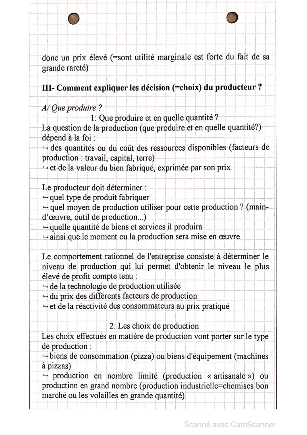 <h2>Les choix économiques et leurs déterminants</h2>
<h3>Les choix rationnels :</h3>
<p>Dans un monde de rareté, les agents économiques (mé