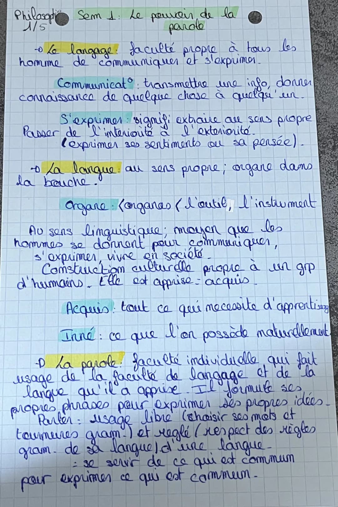 # Philosophie Chapitre I. L'art de la parole
4/5
ARISTOTE, La Rhelovique « la Rhetoriquer ast la
faculté de comsiderer, pour chaque questio