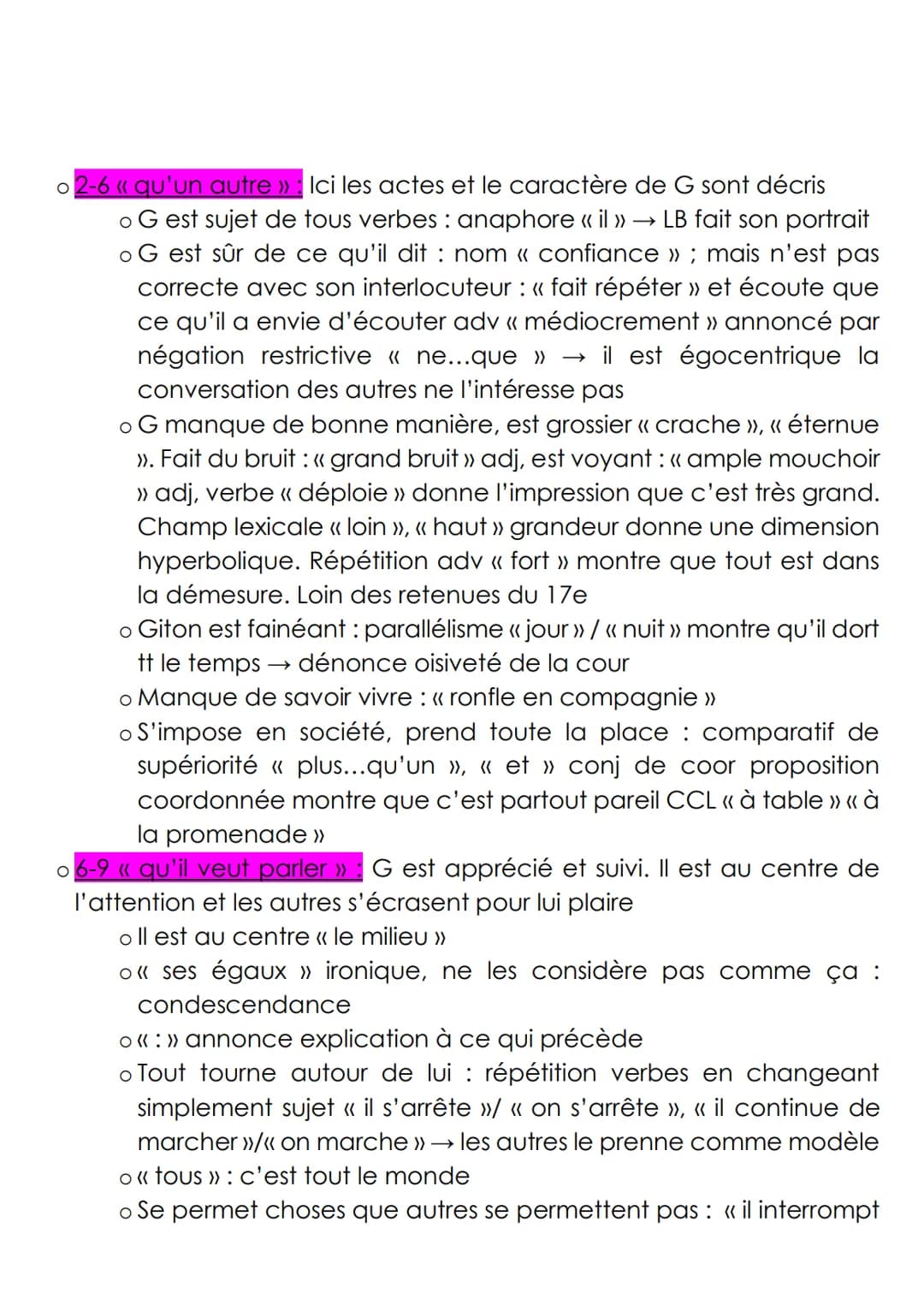 # Lecture linéaire n°4: Jean de La Bruyère, Les Caractères, livre VI, "Des biens de fortune", remarque 83.
portrout Giton a le teint frais,