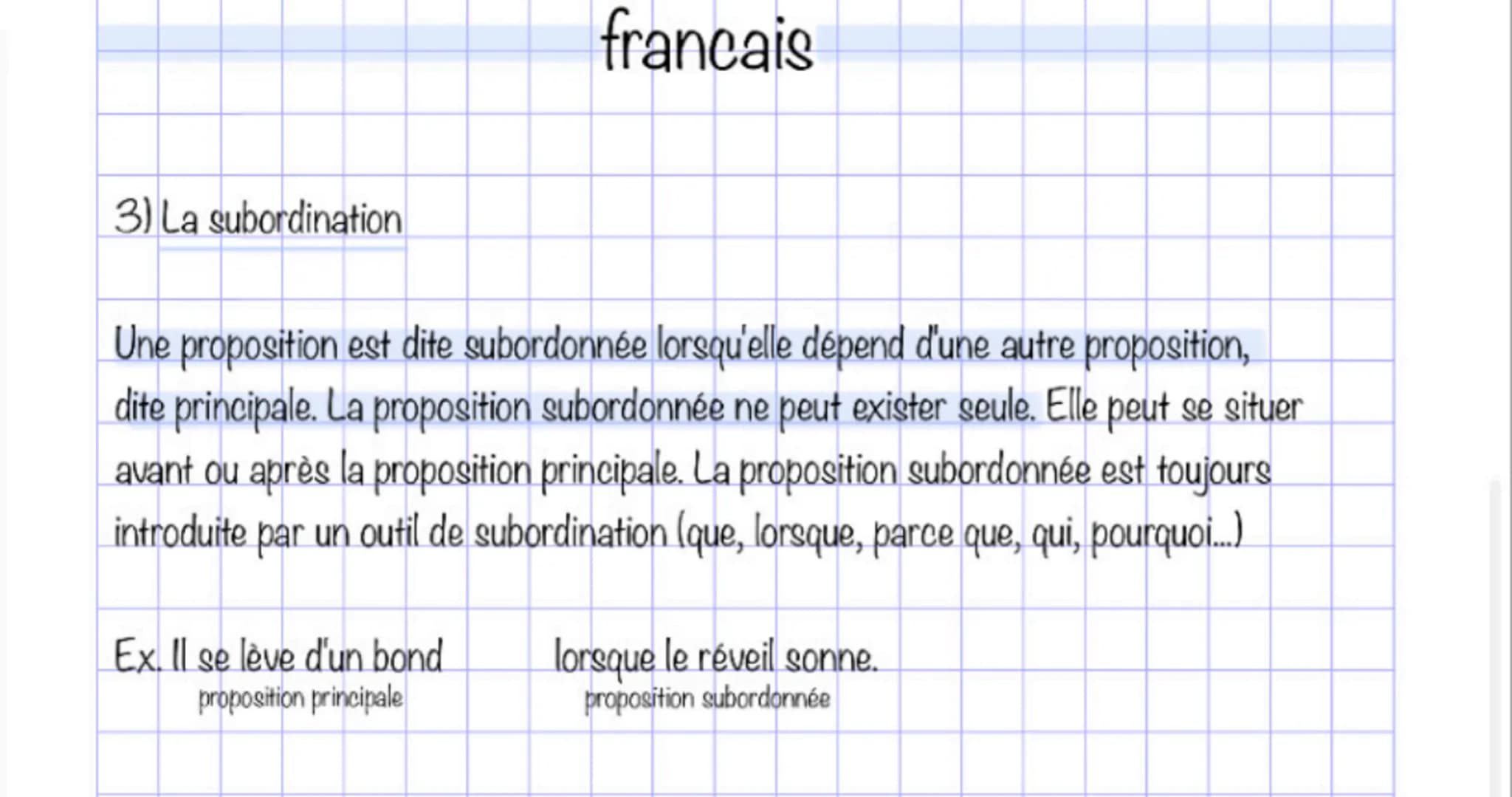 # francais
@camilaa_gulc
## I- La proposition
Une proposition est un groupe de mots organisé autour d'un verbe conjugué. Dans une phrase i