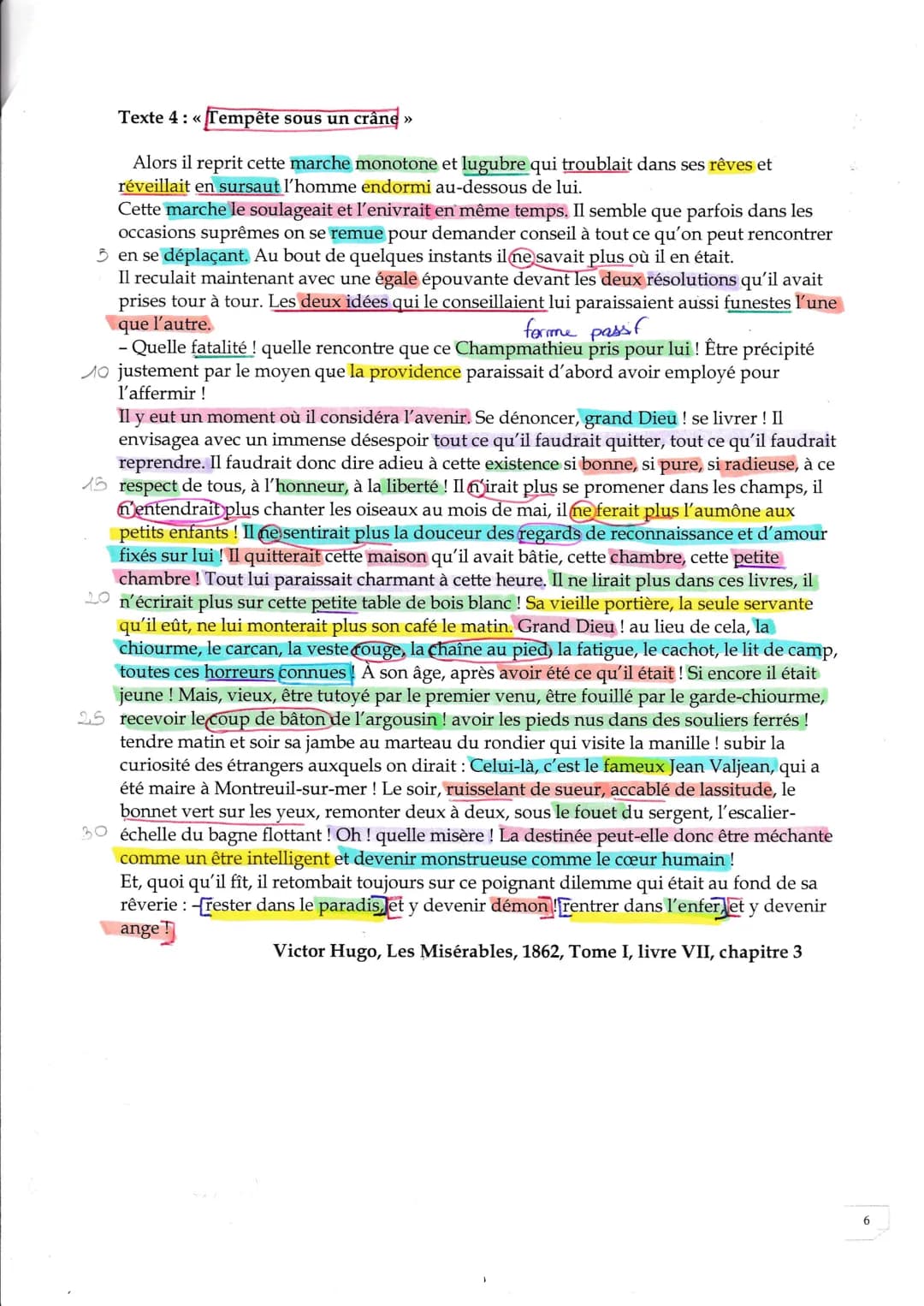 ### Texte 4: << Tempête sous un crâne >>>
Alors il reprit cette marche monotone et lugubre qui troublait dans ses rêves et
réveillait en su