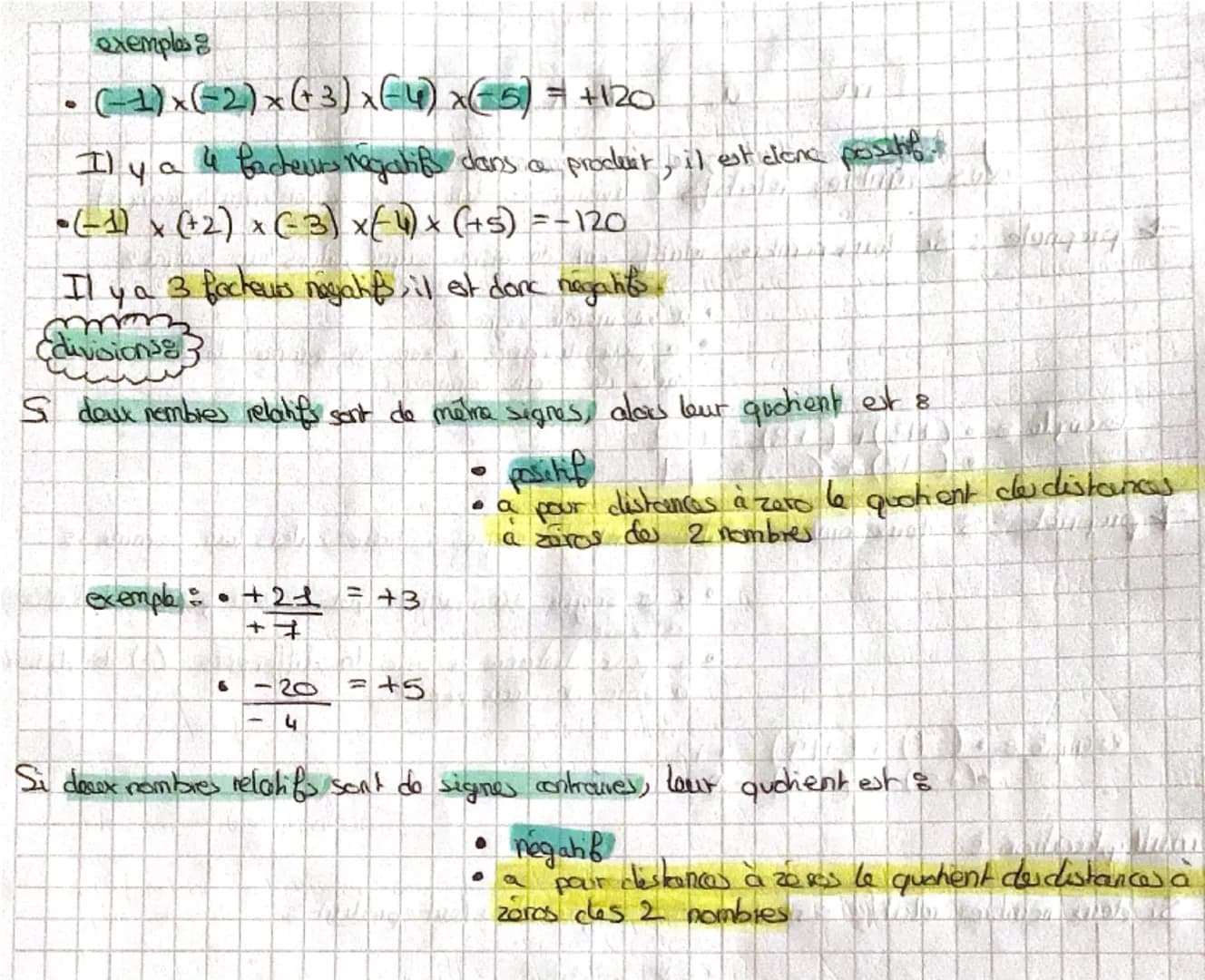 ## maths
Les nombres relatifs (division, addition, soustraction, multiplication)
- Propriété : Si deux nombres relatifs sont de même signe,