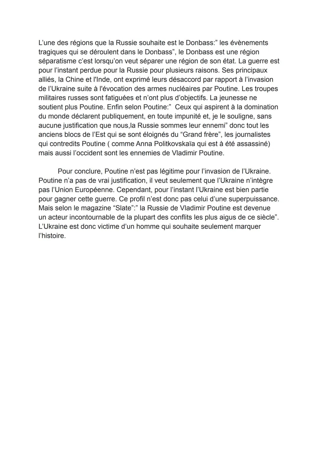 HGGSP
### Étude de document
Ce texte est le discours de Vladimir Poutine, le président actuel de la Russie. Le discours de Vladimir Poutin