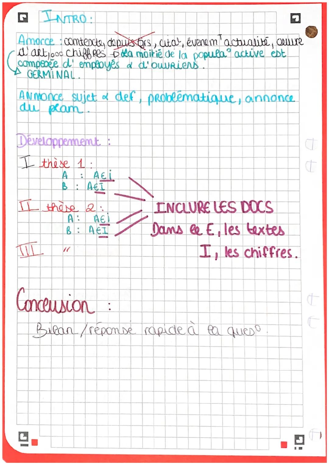 LA DISSERTATION :
→ Sujets sur Ses Versailles.
Y
7h30-45
Brovillon
Ex:
4 H
Amorce
Sujet
Pbeta
Plam
KI
#
& H15-30
Bedaction
Pbtq = Répondre à