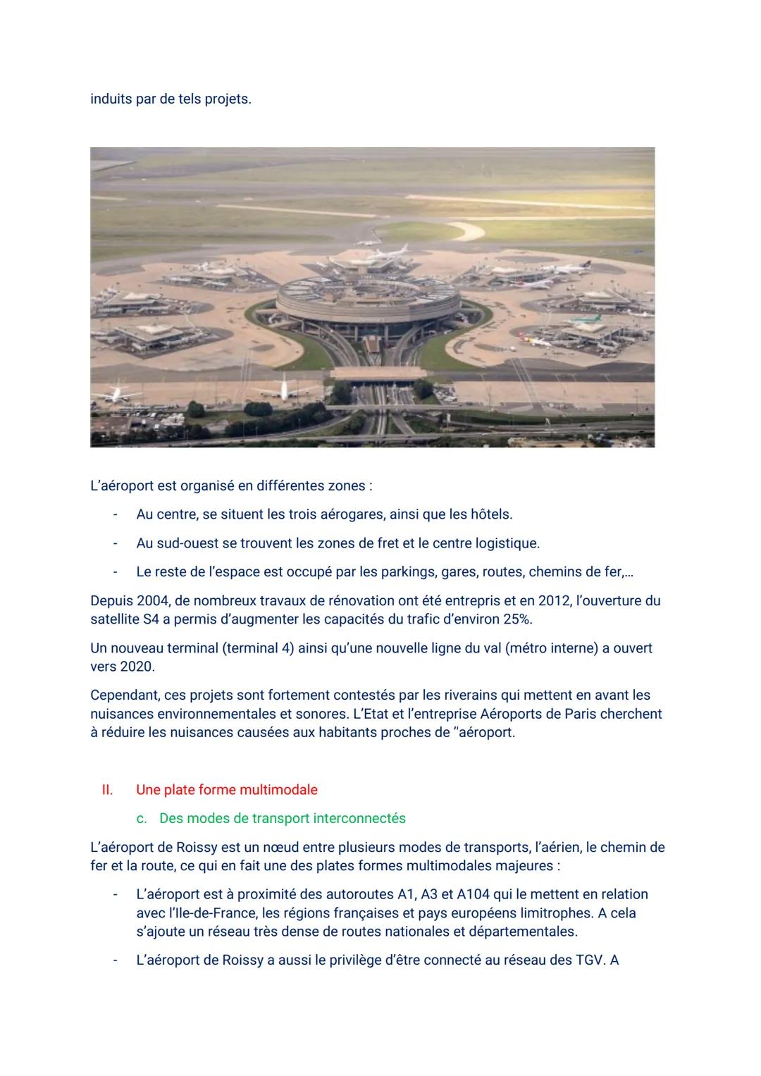 # L'aéroport de Paris Roissy-Charles de Gaulle, un hub au
cœur des échanges européens en concurrence avec de
nombreux grands aéroports mondi