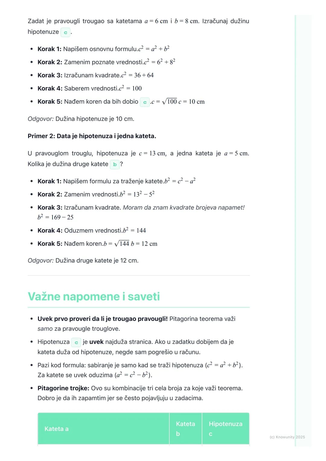 # Pojam i dokaz Pitagorine
teoreme
## Osnovni pojam Pitagorine teoreme
Pitagorina teorema je jedna od najvažnijih teorema u matematici. Po