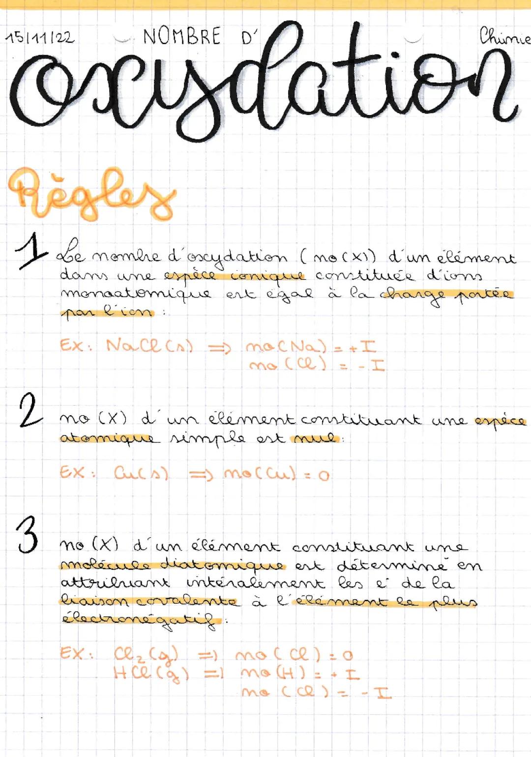 Nombre d'oxydation