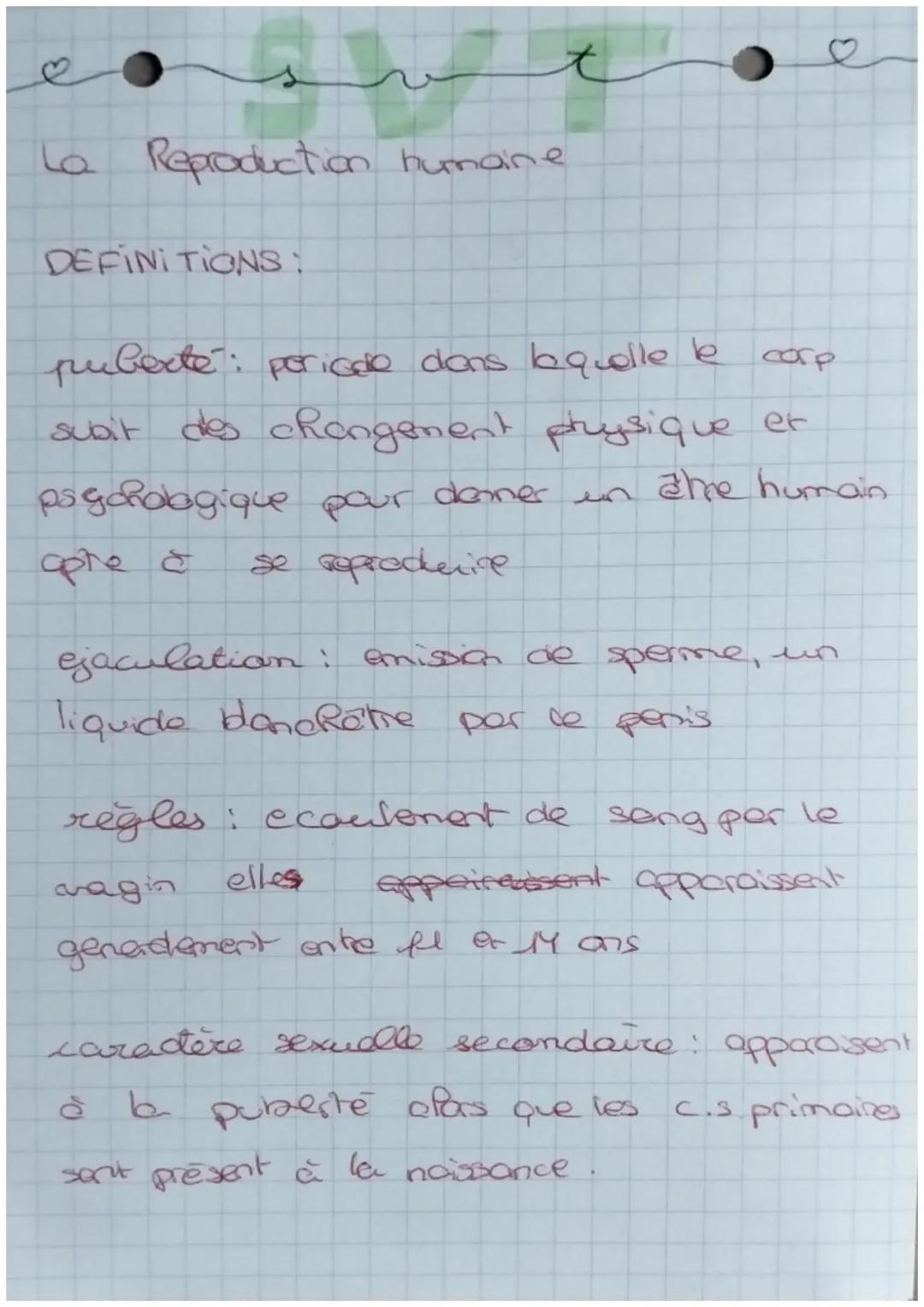 la reproduction sexuelle humaine