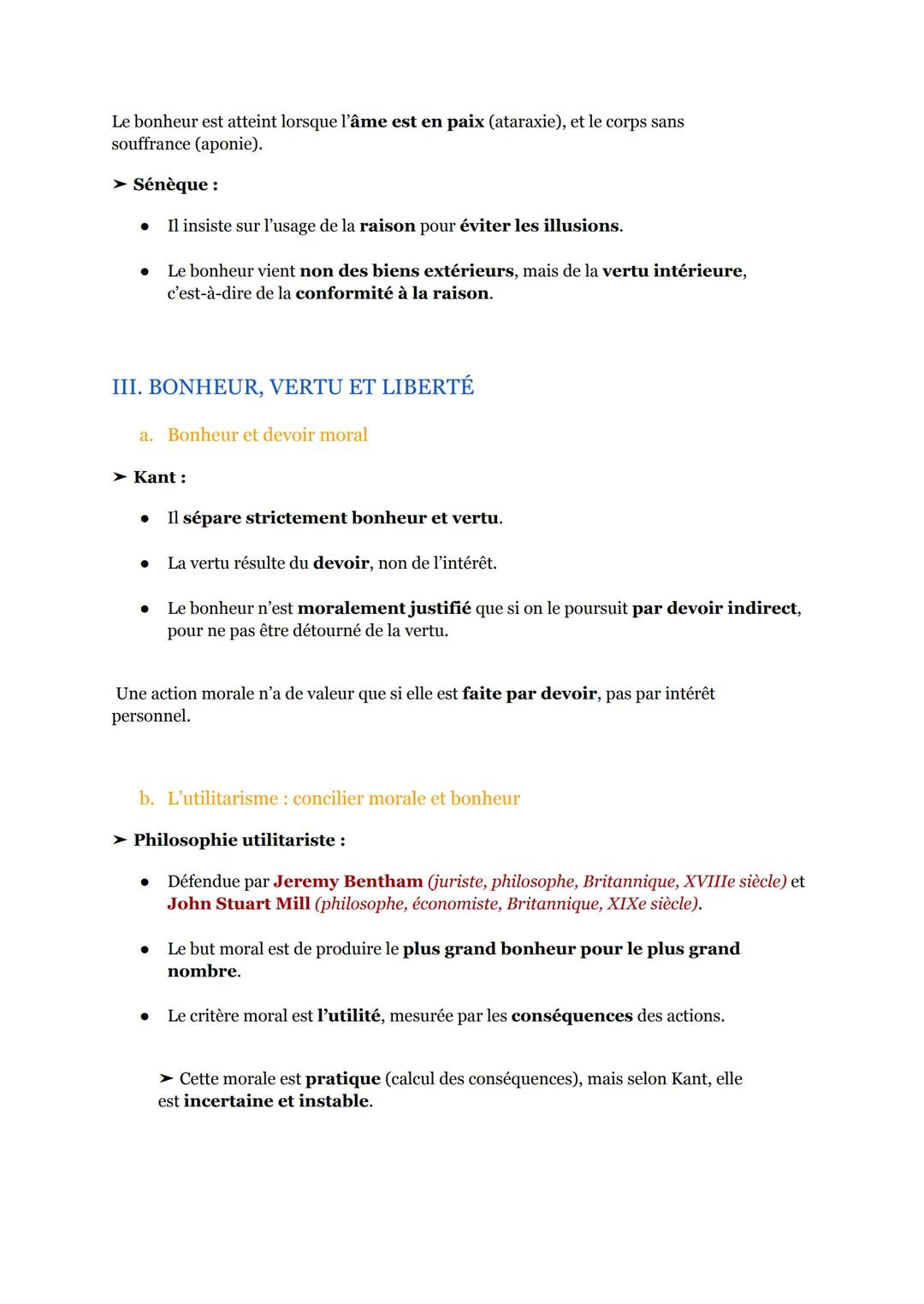 (15/17)
Le bonheur :
(Séquence 5 Partie 3)
Introduction :
Le bonheur : un concept fort et valorisé
* Contrairement au plaisir (satisfact