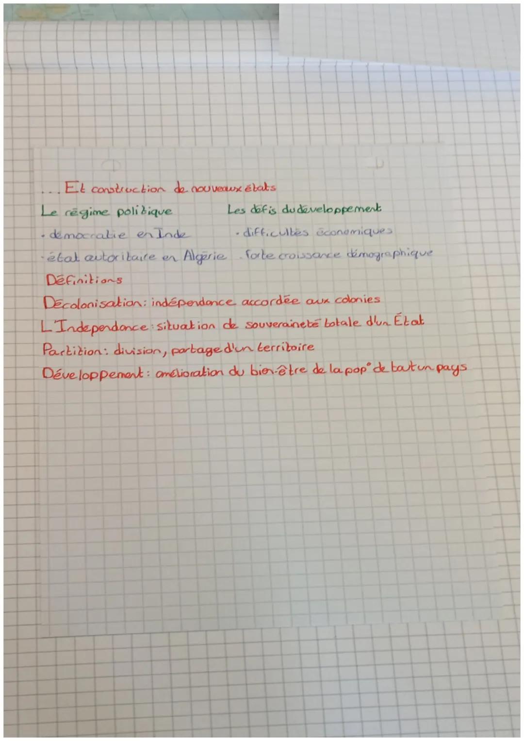 # Histoire Décolonisation et
D
Après 1945, un contexte Favorable à la décolonisation.
* Métropoles affaiblies par la Seconde guerre mondi