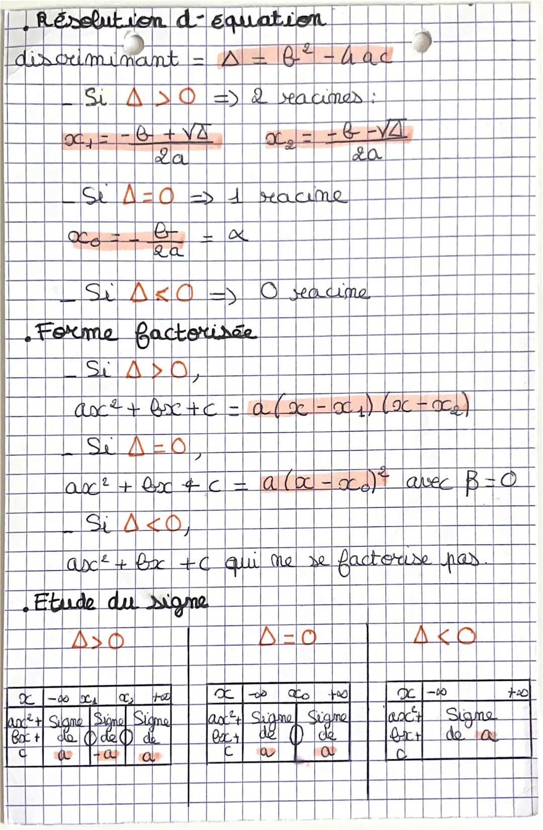 Second degré
Forme développée d'une fonction polynomia-
le du 2nd de gre
f(oc) = ax² + bxc +C
arvec
réels et a #0
Is-appelle trimême du 2nd