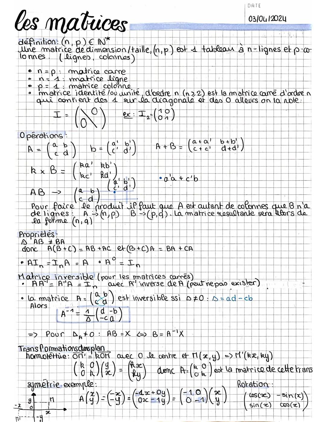 Les Matrices - Mathex