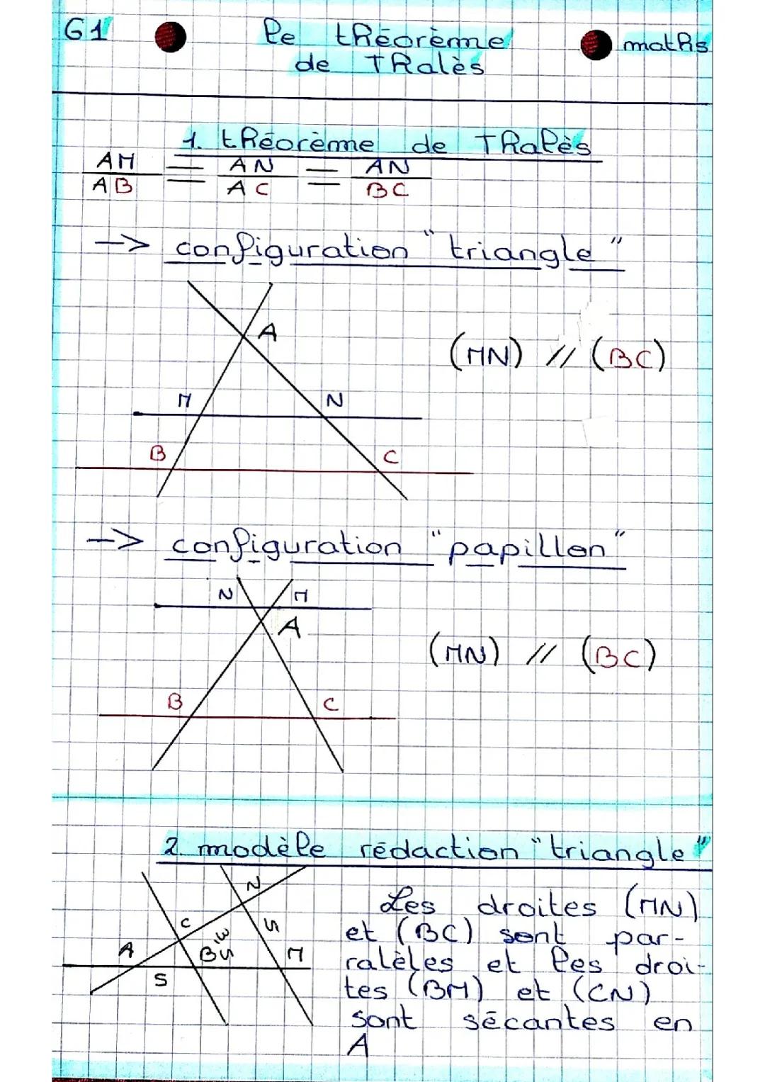 ツ théorème de Thalès