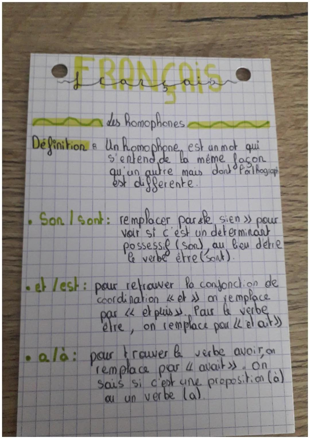 ستمیمیر
Les homophones.
Définition & Un homophone, est un mot qui
s'entend de la même façon
qu'un autre mais dont Porthograph
est differente