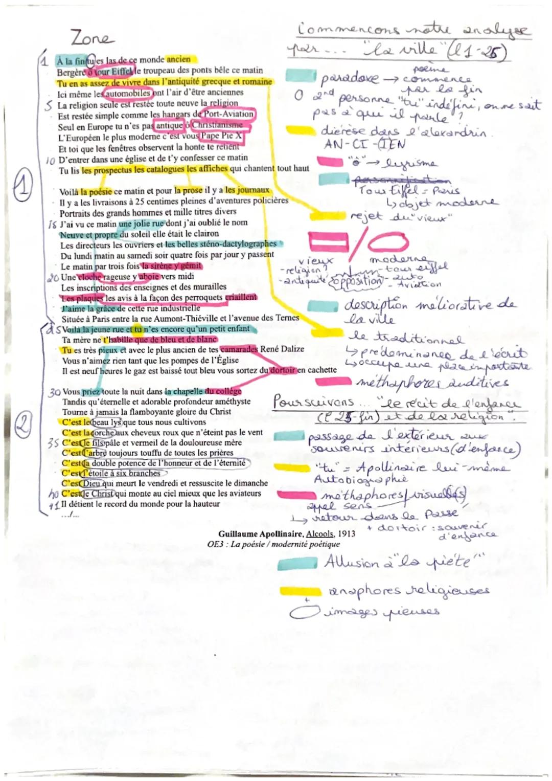 Zone
4 A la fin tules las de ce monde ancien
Bergère o tour Eiffelle troupeau des ponts bêle ce matin
Tu en as assez de vivre dans l'antiqu