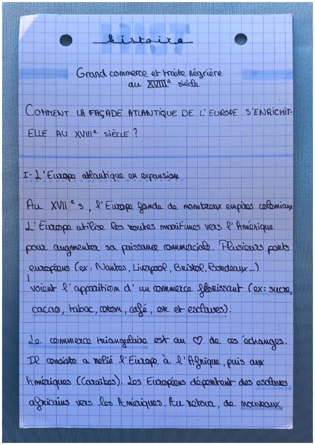 Grand commerce et traite negrière au XVIIIe siècle