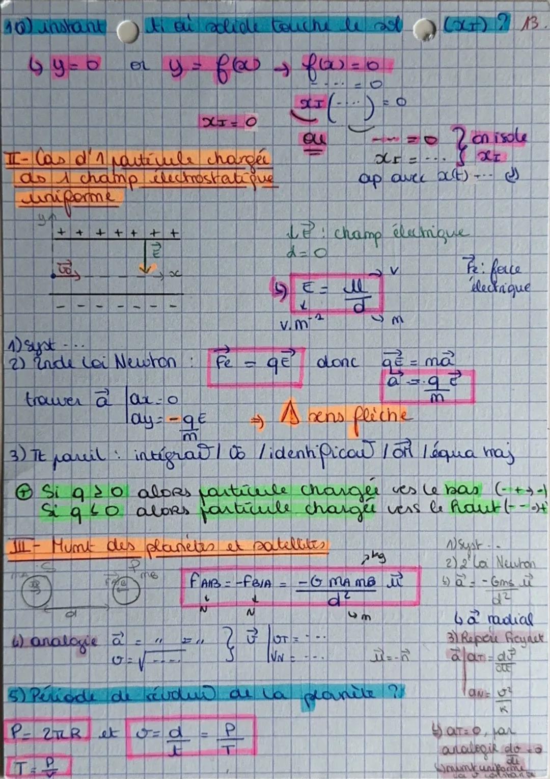 Physique - Chap 5: Tps, cinématique et
Chimie The dynamique Newtonienne
1) Définir: -syst
référentiel
bilan forces ext :
→
→
→ R (du support