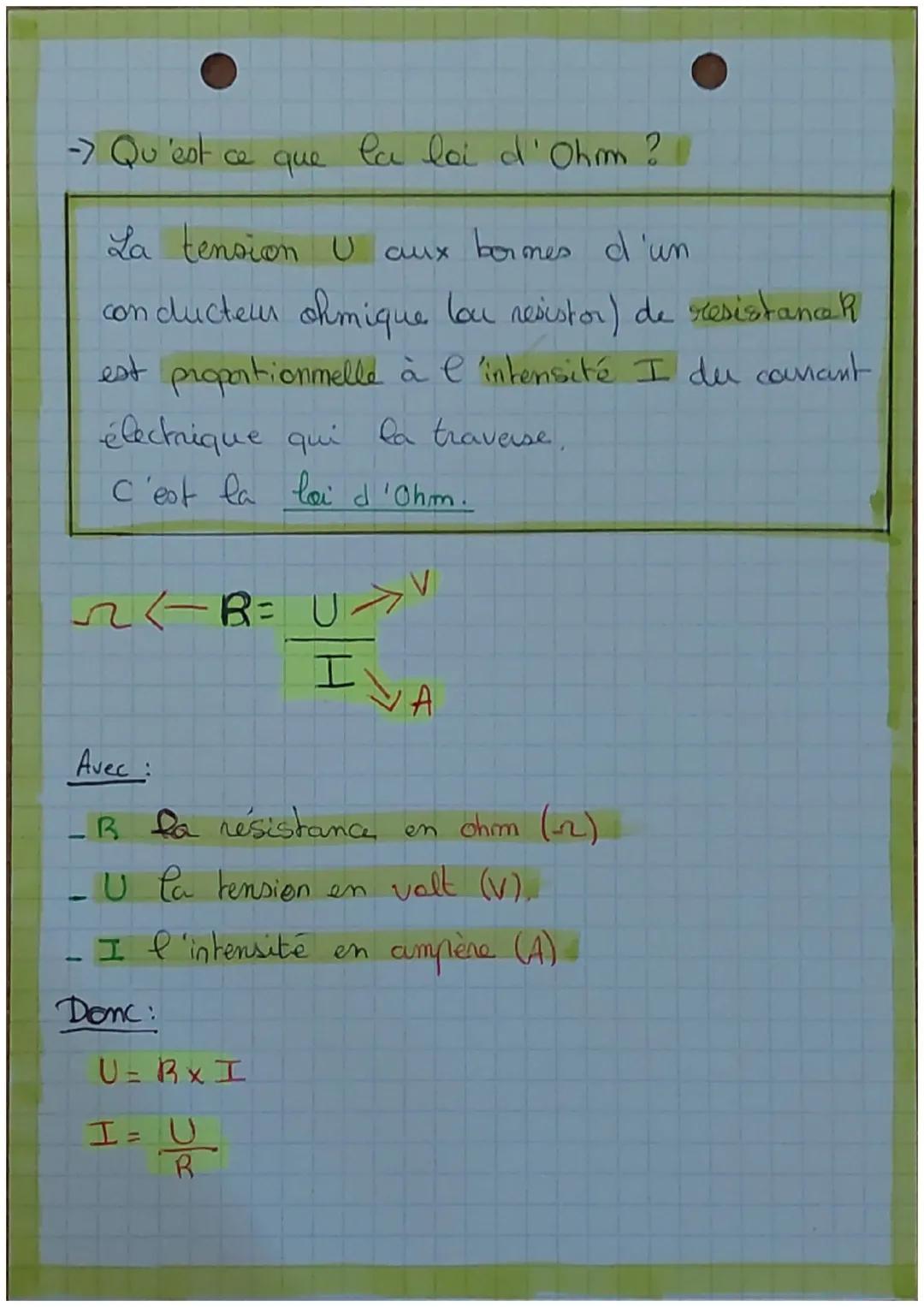 physique
Chimie
→ Qu'est-ce que la tension électrique?
On mesure la tension (U) avec un
voltmètre que é'on branche en dérivation.
Exemple:
+