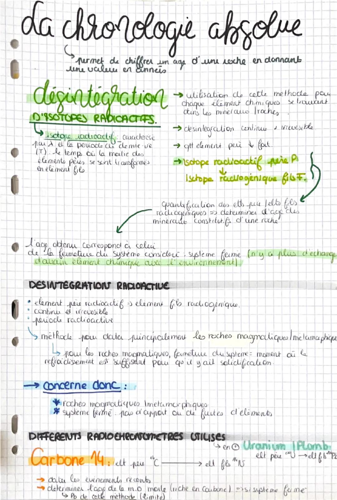 # La chronologie relative
adu chronologique d'apparition des évènements
au des objets giologiques.
LES DIFFERENTS PRINCIPES
→principe de
