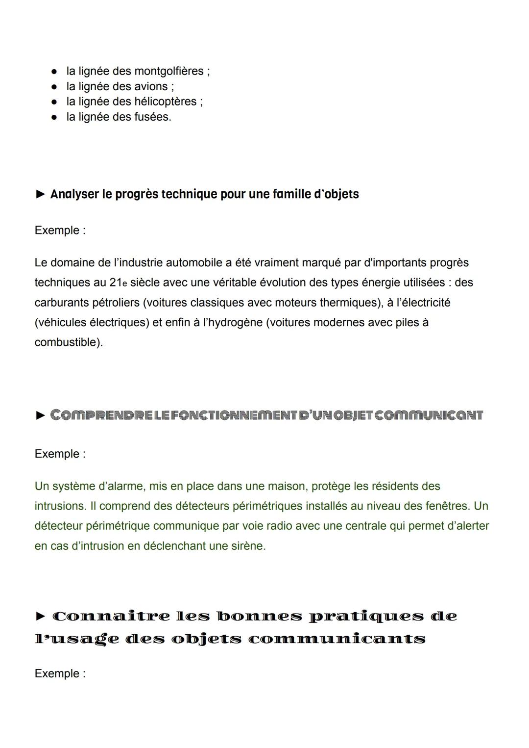 Les objets techniques, les services et les
changements induits dans la société
1. SAVOIR - Définition
Les objets et les systèmes techniques