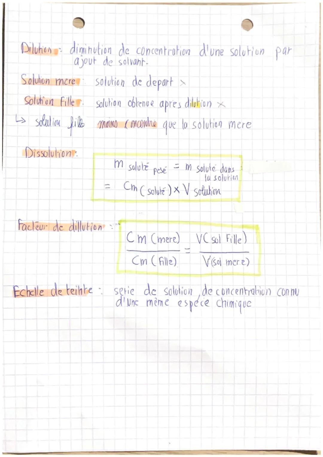 # Physique-Chimie
Solution: melange
Solvant: composant principale du mélange
Solute espece disperse dans le solvant
Solution aqueuse: so