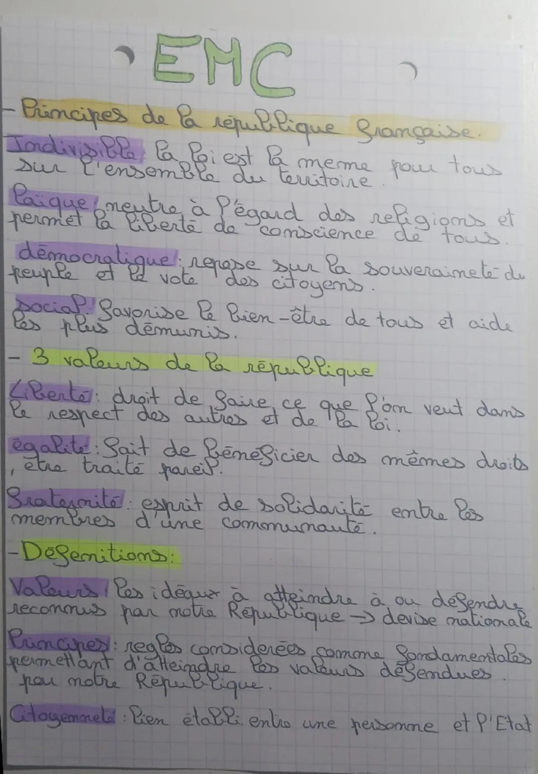 EMC- citoyenneté française et européenne