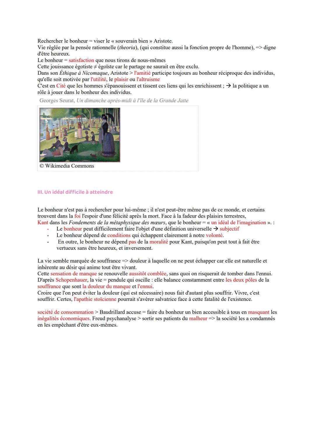 << Tous les hommes recherchent d'être heureux » Pascal → en effet improbable de concevoir un
individu qui ne soit pas en quête du bonheur /