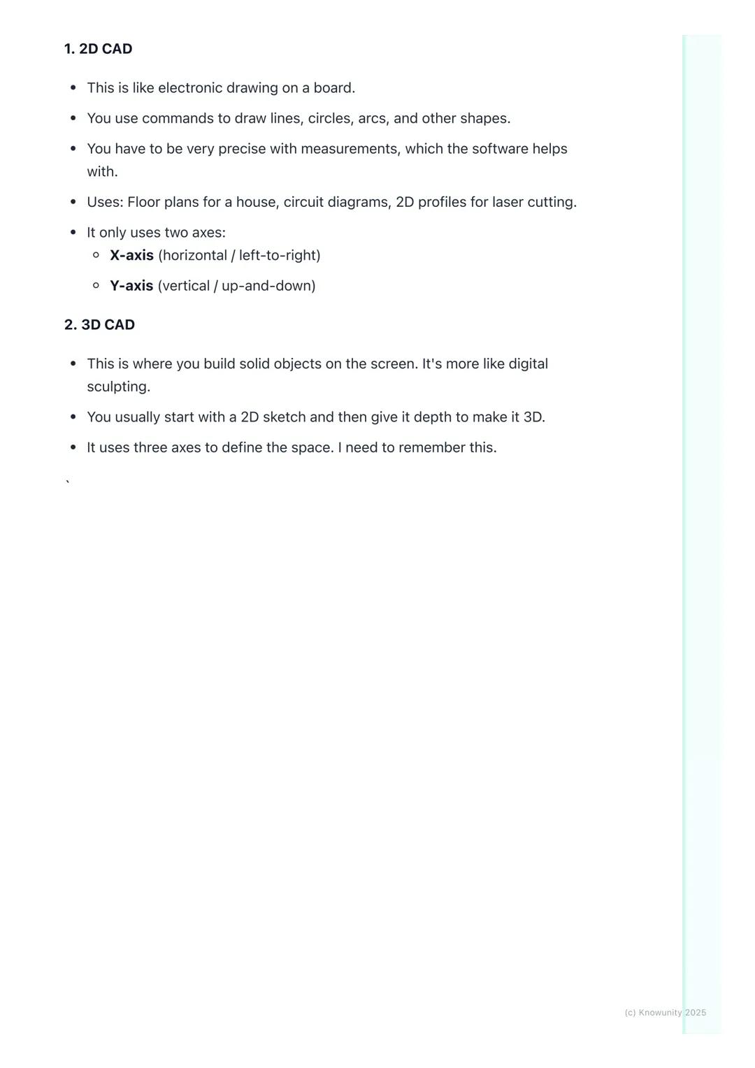 # Introduction to Computer-
Aided Design (CAD)
What is Computer-Aided Design (CAD)?
Computer-Aided Design, or CAD, is using computer softw